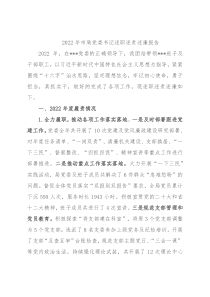 2022年市局党委书记述职述责述廉报告