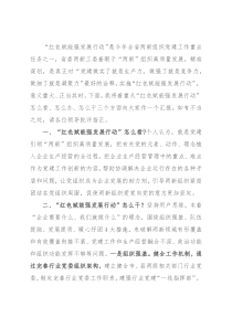 红色赋能强发展行动发言材料