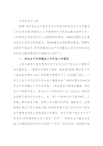 镇安全生产专项整治三年行动和重大风险防范化解工作情况汇报