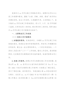 2021年X河河长制工作总结（局）