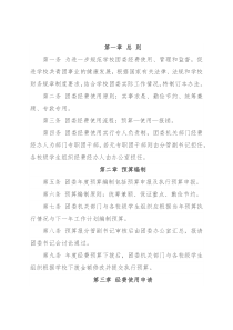 高校团的各项经费预算、审核和管理工作制度 （试行）