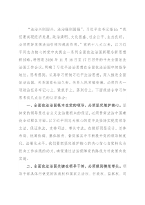 全面依法治国研讨发言