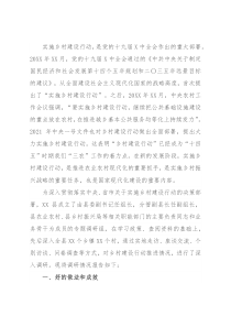 县实施乡村建设行动调研报告