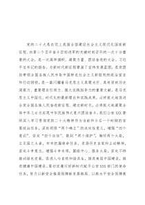 党委中心组专题学习党的二十大精神交流发言