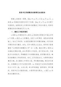 党组书记巡察整改进展情况自查报告