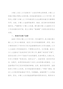 发言材料：以“敢善勤”抓实乡镇人大监督