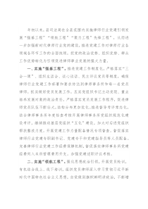 司法局关于党建引领律师行业发展汇报材料