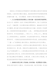 企业党的建设工作座谈会交流发言材料