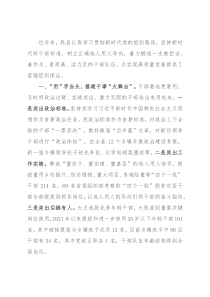 干部队伍建设工作汇报