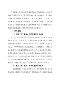 县工业园区工作开展情况汇报