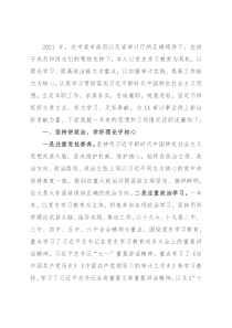 市审计局党组成员、二级调研员2021年述职报告