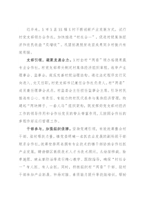 经验材料：村党建引领“村社合一”助力乡村振兴