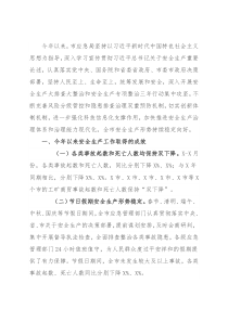 市应急局安全生产工作总结