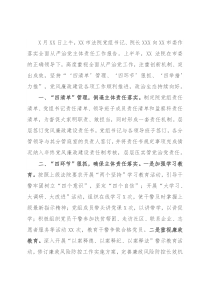 院长落实全面从严治党主体责任工作报告