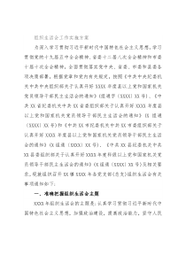 组织生活会工作实施方案