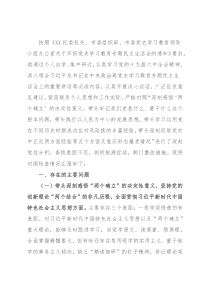 市政府党组成员党史学习教育专题民主生活会对照检查材料