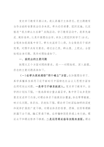 党史学习教育专题民主生活会对照检查材料(市直局长）