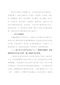 公安分局党史学习教育总结材料