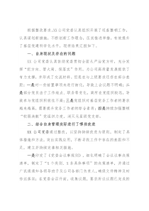 国企单位公司党委巡察问题整顿总结报告