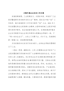 乡镇开展企业走访工作方案