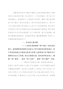 政府领导专题民主生活会五个方面对照检查材料