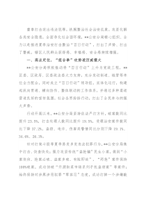 公安分局夏季治安行动工作总结