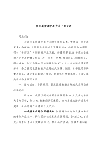 在全县旅游发展大会上的讲话