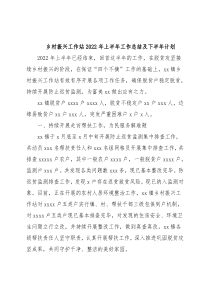 乡村振兴工作站2022年上半年工作总结及下半年计划