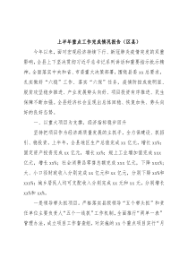 上半年重点工作完成情况报告（区县）