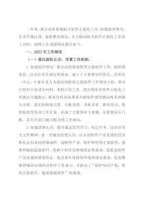 2022年度使用正版软件工作总结及2023年度工作计划