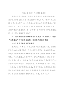 人防办副主任个人对照检查材料