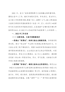 县文广旅体局2022年工作总结和2023年工作计划