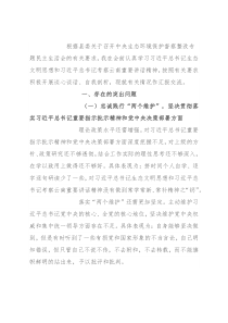 生态环境保护督察整改专题民主生活会个人发言提纲