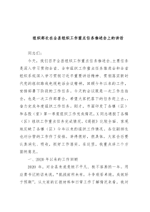 组织部长在全县组织工作重点任务推进会上的讲话
