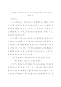 在共青团X有限责任公司第二届委员会第一次全体会议上的讲话