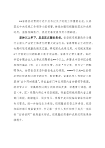 巡视动员会发言：强化巡视整改落实和成果运用