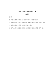 (4篇)喜迎二十大发言材料范文汇编