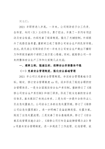 董事长在安全生产周年总结会上的讲话（集团公司）