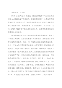 人大常委会主任就职表态发言