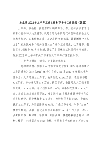 林业局2022年上半年工作总结和下半年工作计划（区县）