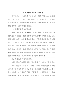 全县乡村便民服务工作汇报