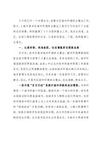 在市区城市环境综合整治工程百日行动动员大会上的讲话