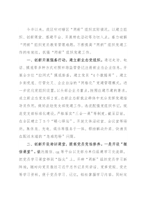 “两新”党建工作情况汇报