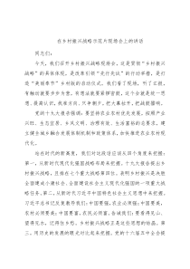 在乡村振兴战略示范片现场会上的讲话