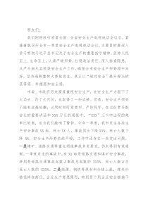 市长在全市一季度安全生产电视电话会议上的讲话