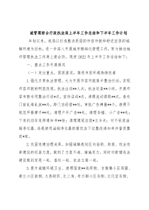 城管理综合行政执法局上半年工作总结和下半年工作计划