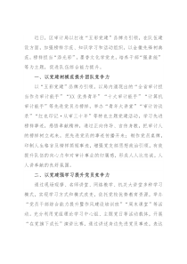 党建品牌创建工作材料：强化“五彩党建”品牌引领提升队伍战斗力（区审计局）