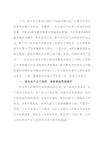 在推进全面从严治党专题会议上的讲话