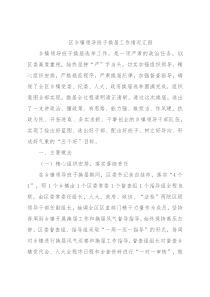 区乡镇领导班子换届工作情况汇报