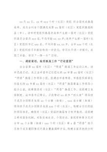 村（社区）党组织换届工作总结